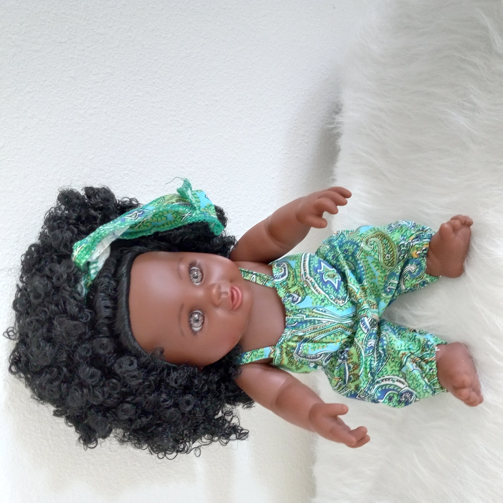 Green Paisley Outfit Doll